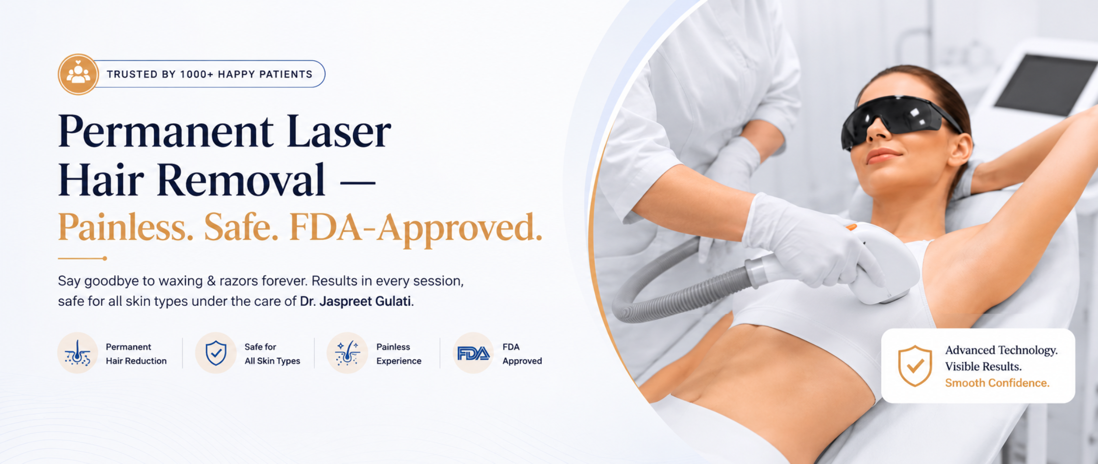 Permanent Laser Hair Removal Painless. Safe. FDA-Approved.