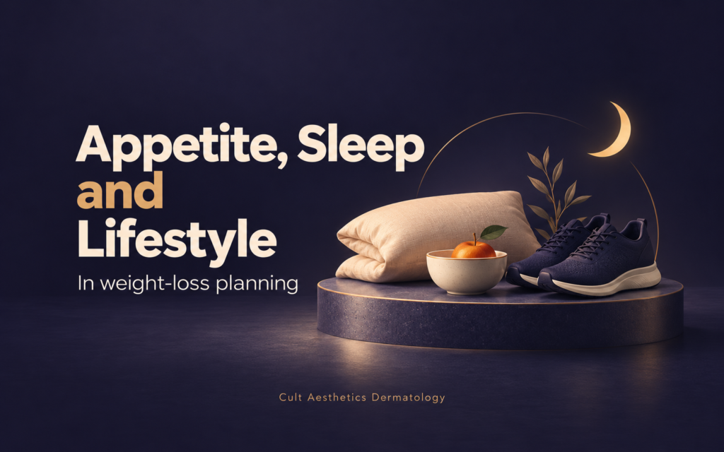 Cover graphic for the article: Appetite, Sleep, and Lifestyle: Why They Matter in Weight-Loss Planning