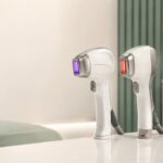 Three laser hair removal machines - Alexandrite, Diode and Nd:YAG handpieces - at a dermatology clinic in India