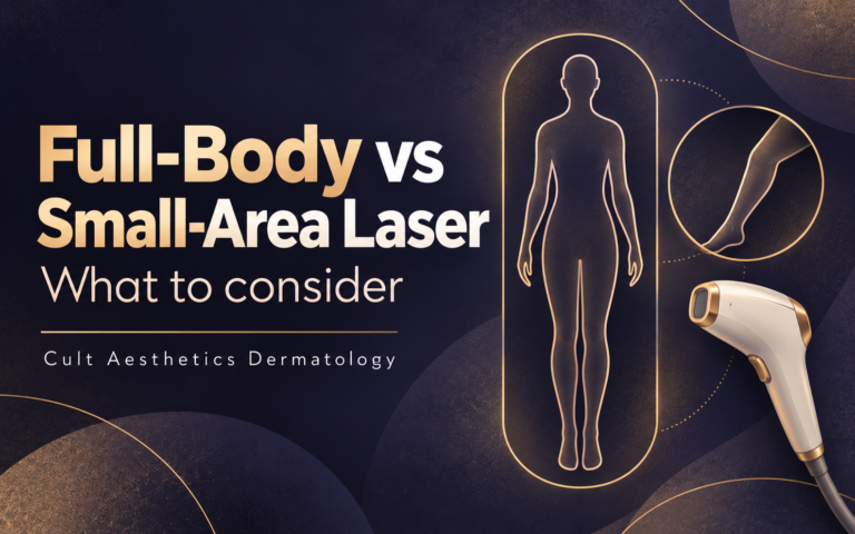 Cover graphic for the article: Full-Body vs Small-Area Laser Hair Reduction: What Should You Know?