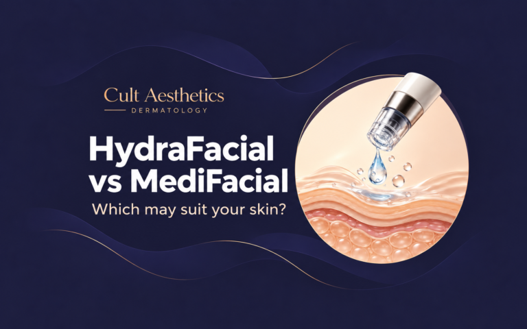 Cover graphic for the article: HydraFacial vs MediFacial: Which Skin Treatment May Be Right for You?