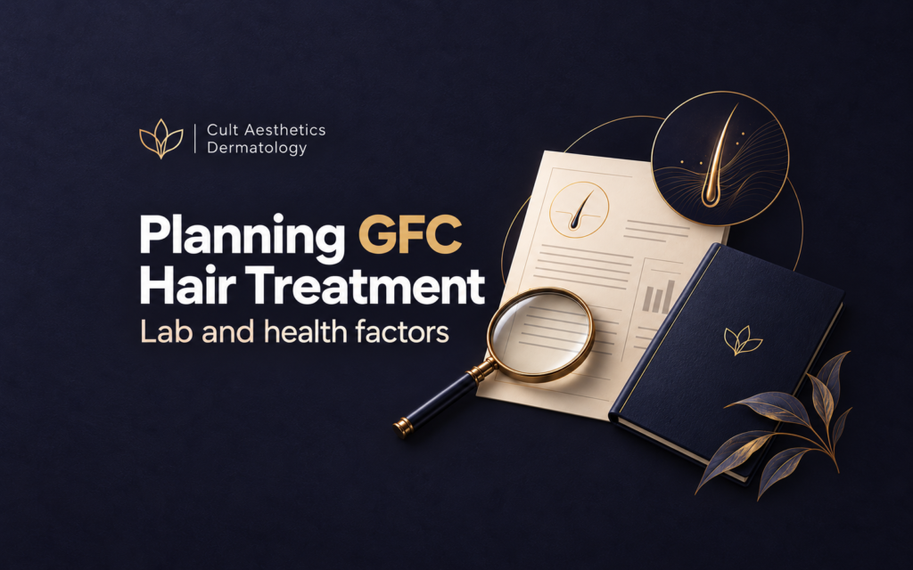 Cover graphic for the article: Lab and Health Factors That May Affect GFC Hair Treatment Planning