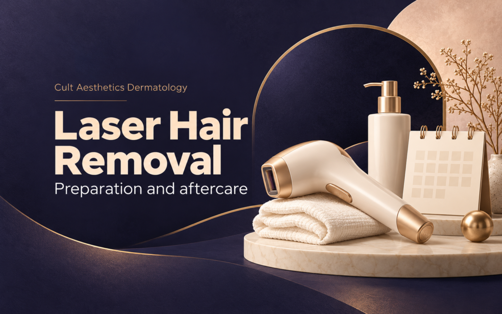 Cover graphic for the article: Laser Hair Removal Preparation and Aftercare: What Patients Should Know