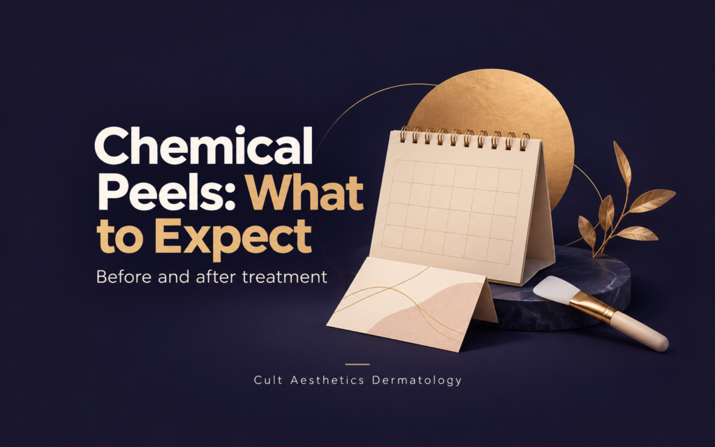Cover graphic for the article: Chemical Peel Before and After Expectations: What Patients Should Know