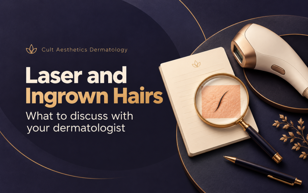 Cover graphic for the article: Can laser help with ingrown hairs?